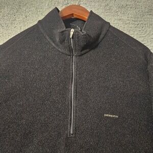 Vintage Patagonia Men's Capilene 1/4 Zip Pullover Fleece Navy Black Size 2XL XXL